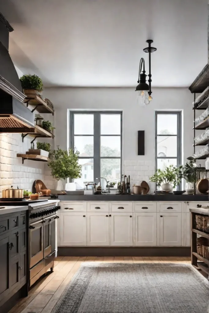 A farmhouse kitchen that maximizes a small space with a clever layout