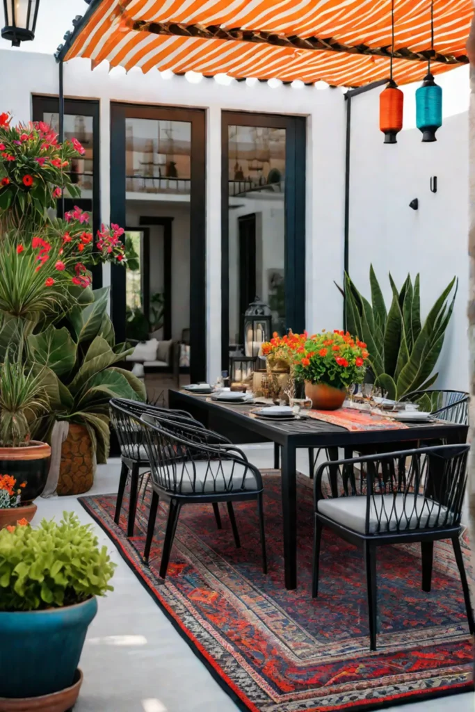 Affordable_patio_design_with_bohemian_style_and_container_garden