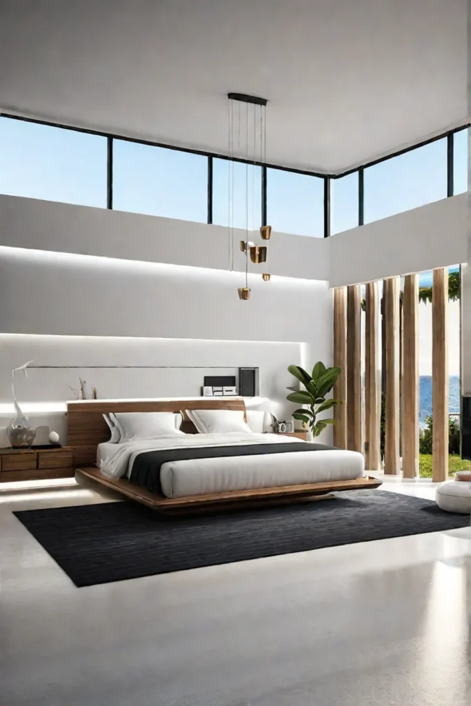 Aquarius bedroom decor with unique and sustainable elements