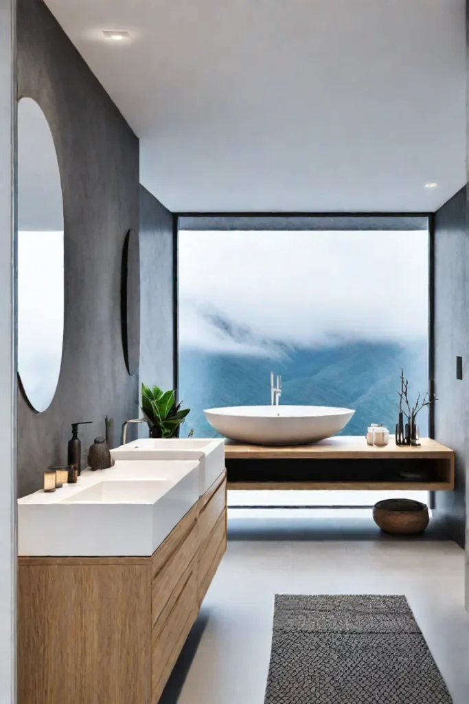 Balanced and harmonious bathroom with neutral colors