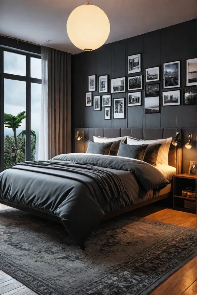Bedroom with personalized wall decor