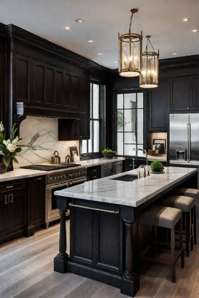 Blending traditional and modern elements in a kitchen