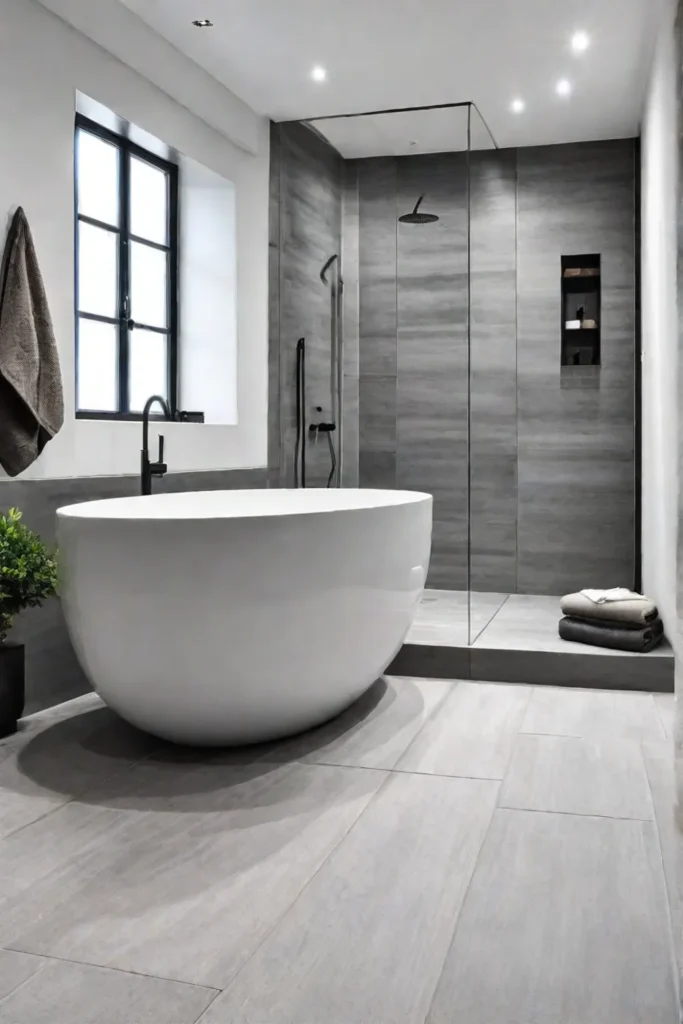 Clean and serene bathroom design