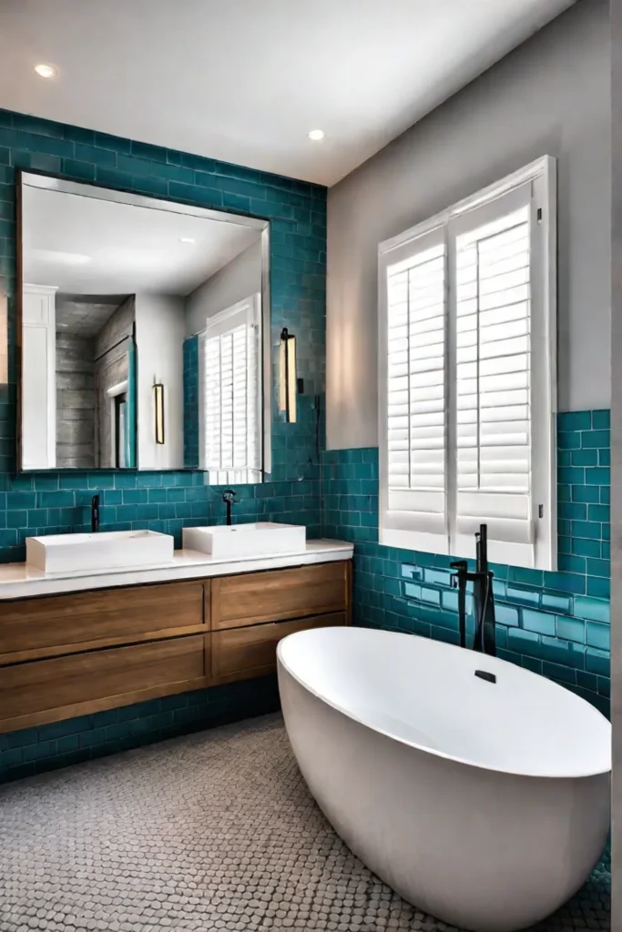 Cohesive bathroom design with matching tile and fixture styles