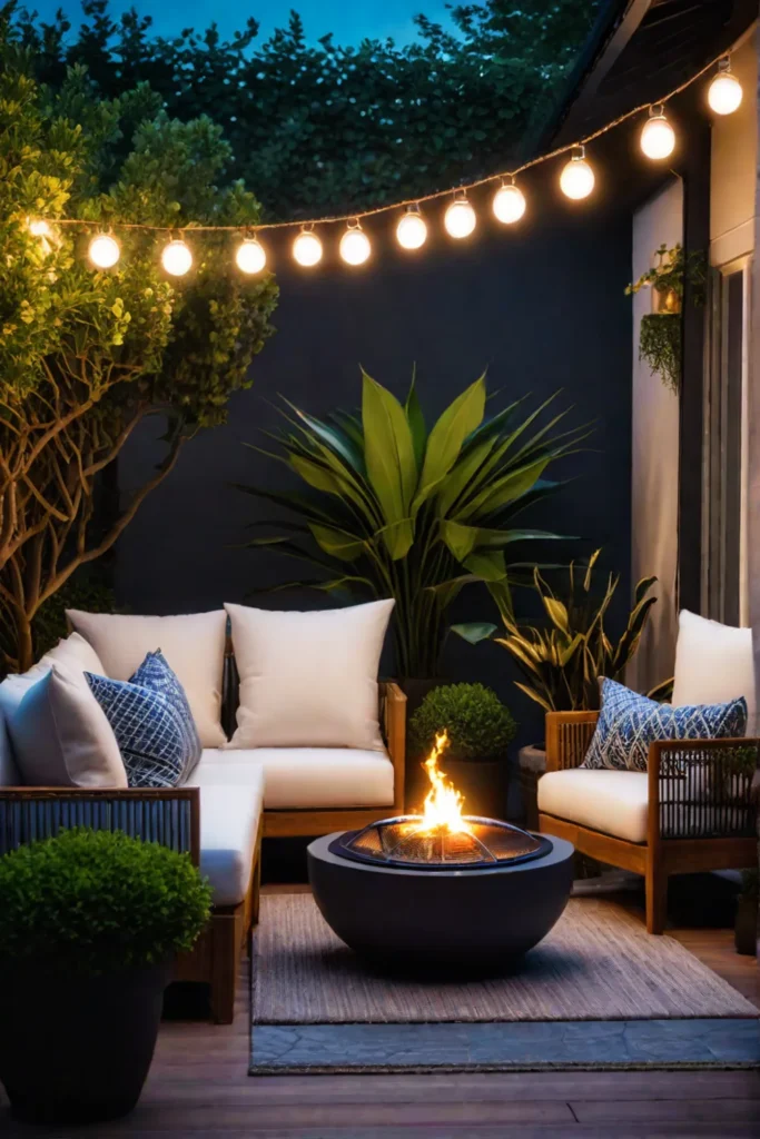 Cozy_outdoor_space_with_comfortable_seating_and_a_fire_pit_surrounded_by_plants