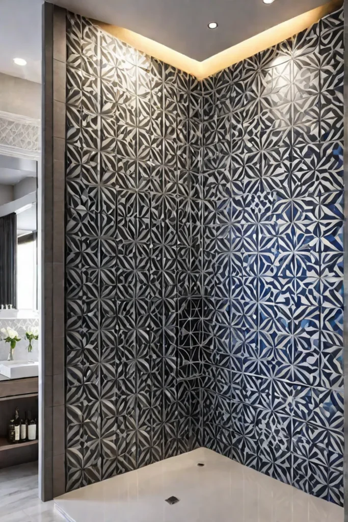 Decorative tile niche in a shower for added style