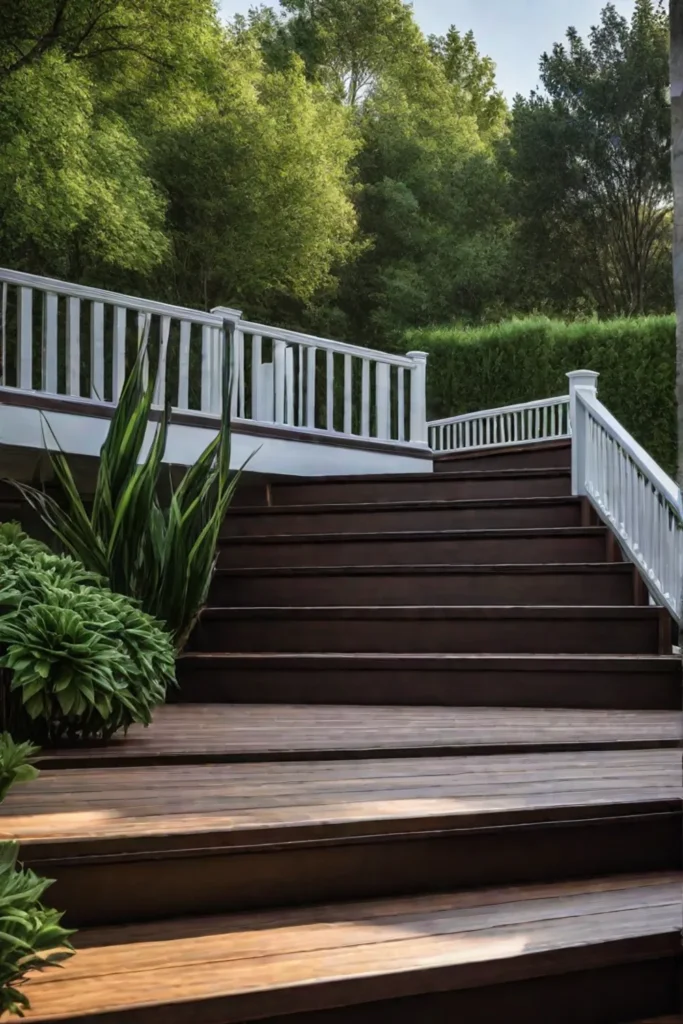 Elevated Southernstyle deck with multilevel design