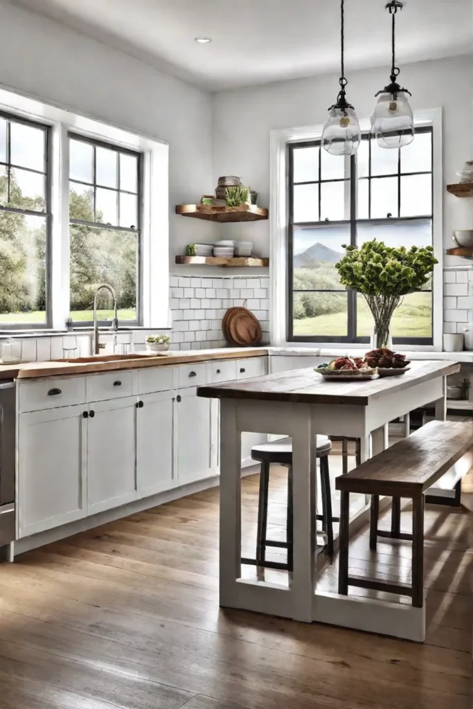 Farmhouse kitchen with a cheerful and inviting ambiance
