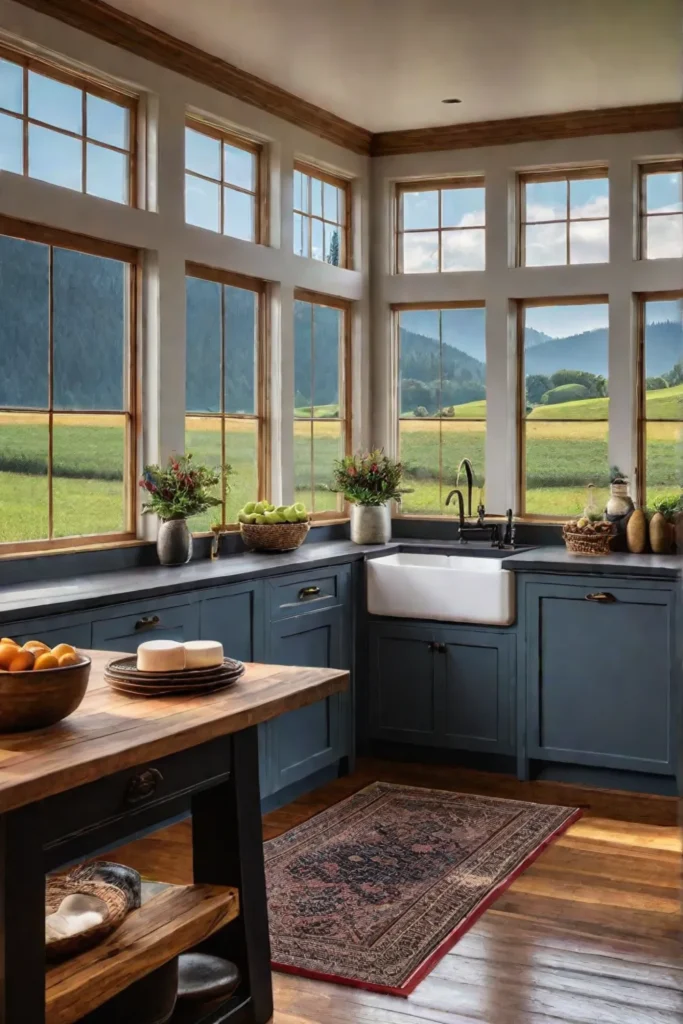 Farmhouse kitchen with a warm and inviting ambiance