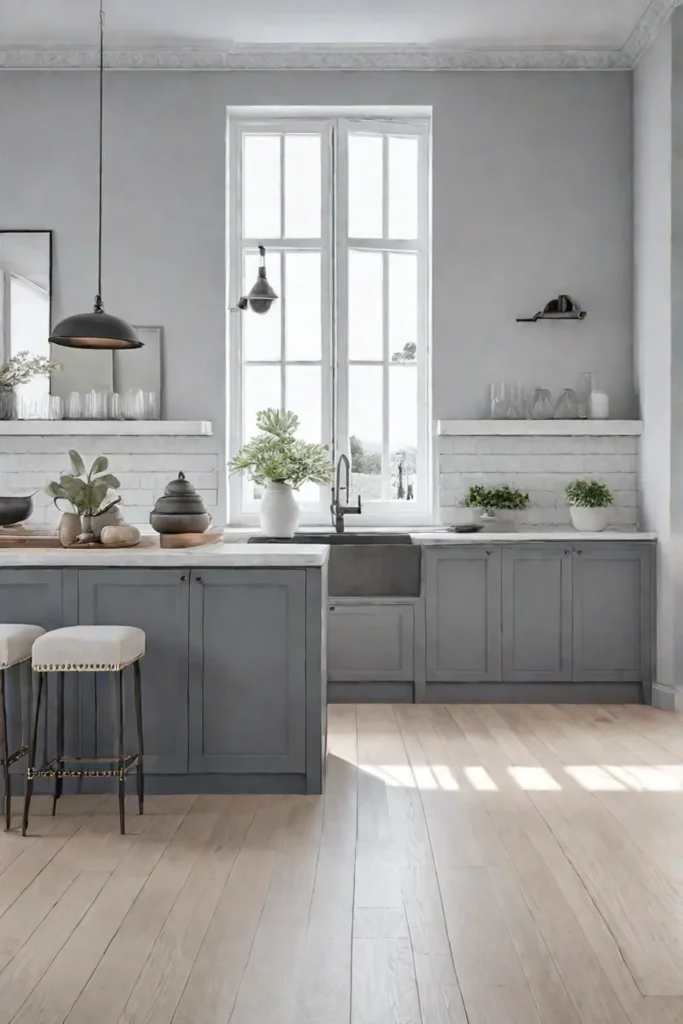 Light and airy Scandinavian kitchen with minimalist design