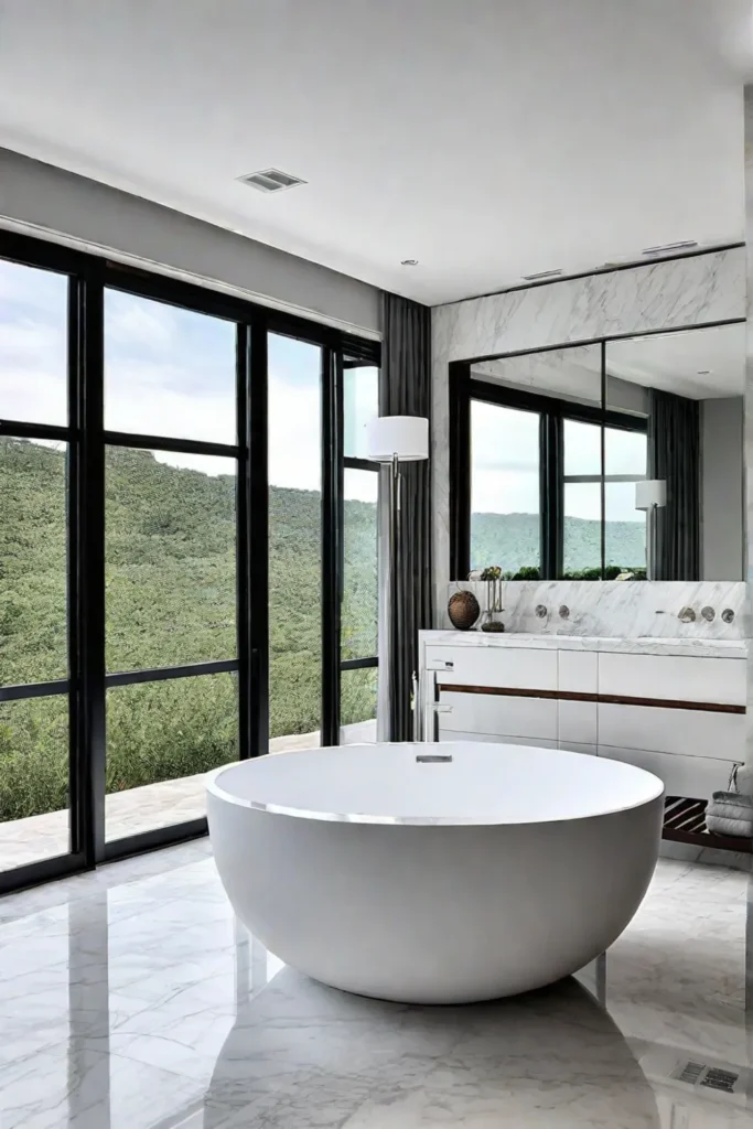 Luxurious bathroom with highend finishes