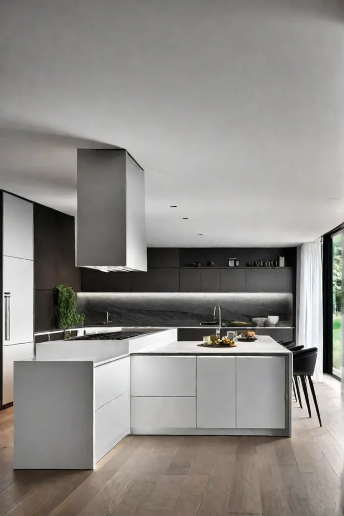 Luxury kitchen with Vipp appliances and minimalist design
