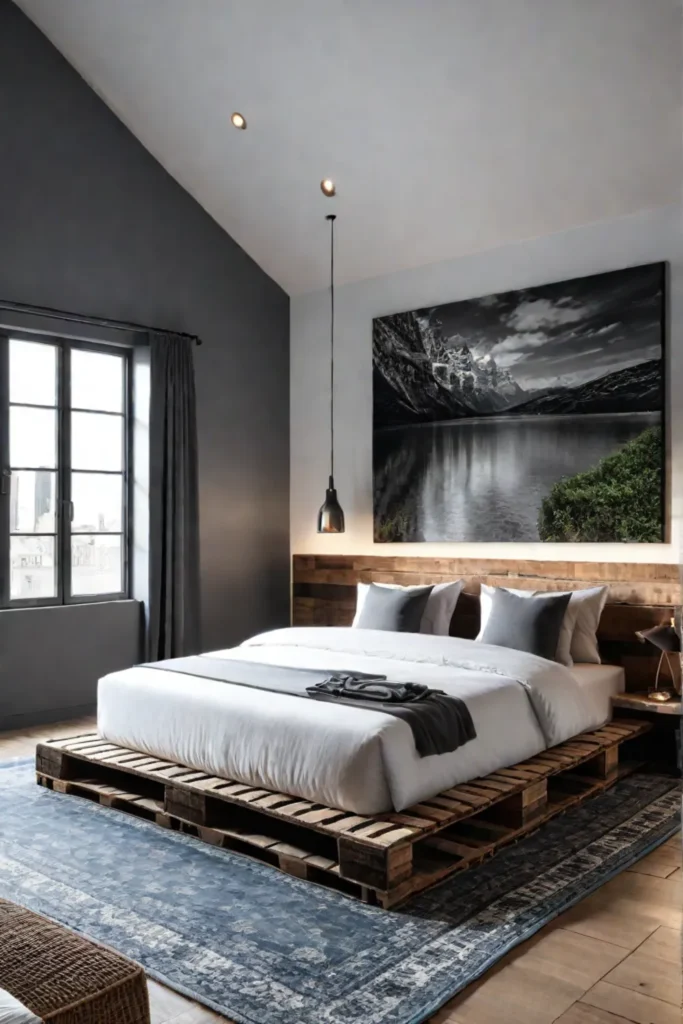Minimalist bedroom with sustainable furniture