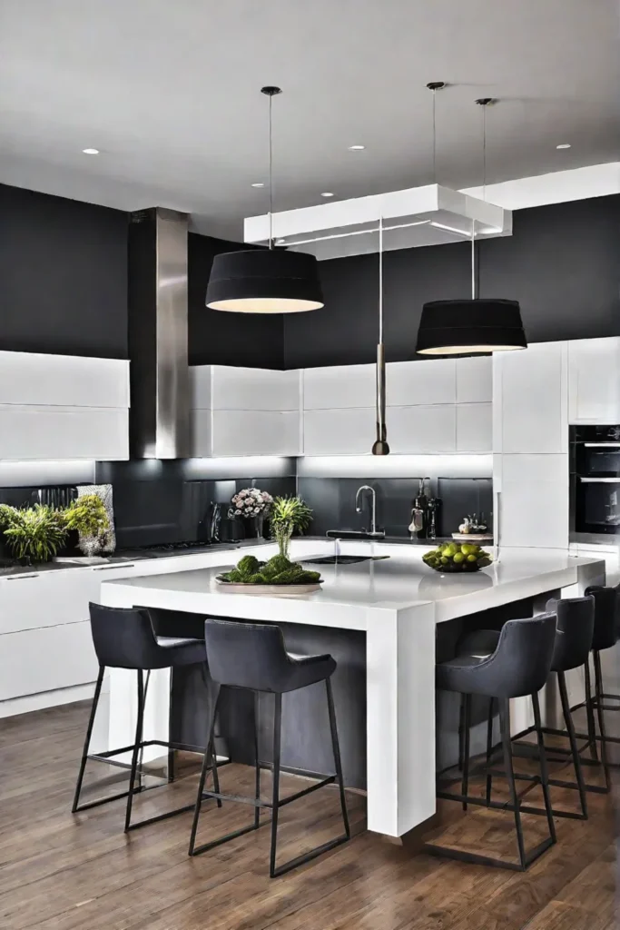 Modern kitchen with multifunctional island