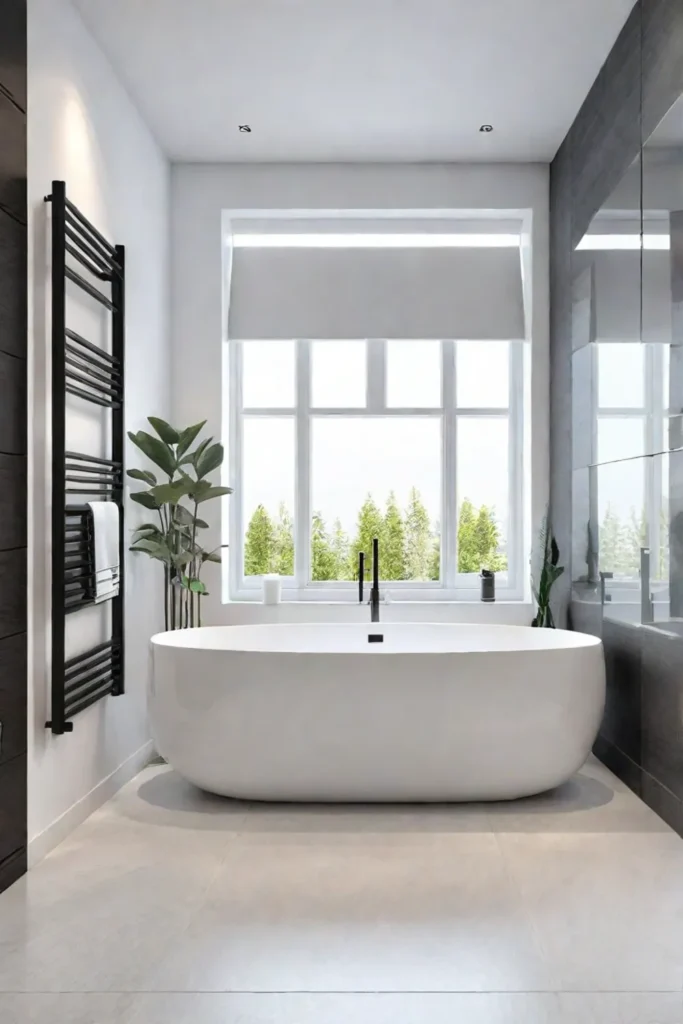 Modern bathroom design with integrated heating solutions