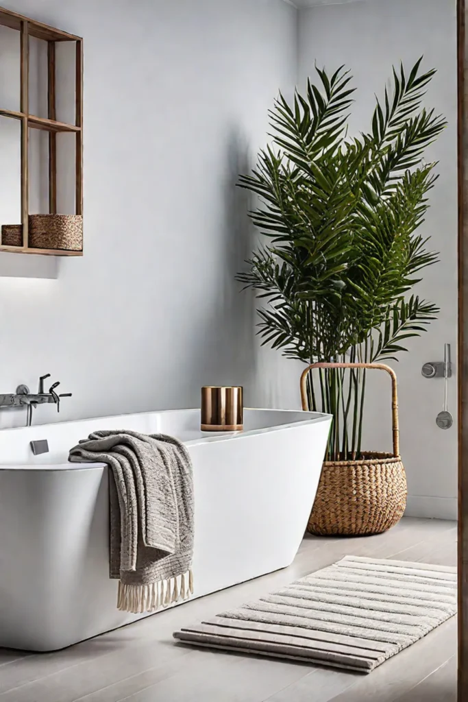 Relaxing_bathroom_with_eucalyptus_branches_and_bamboo_mat