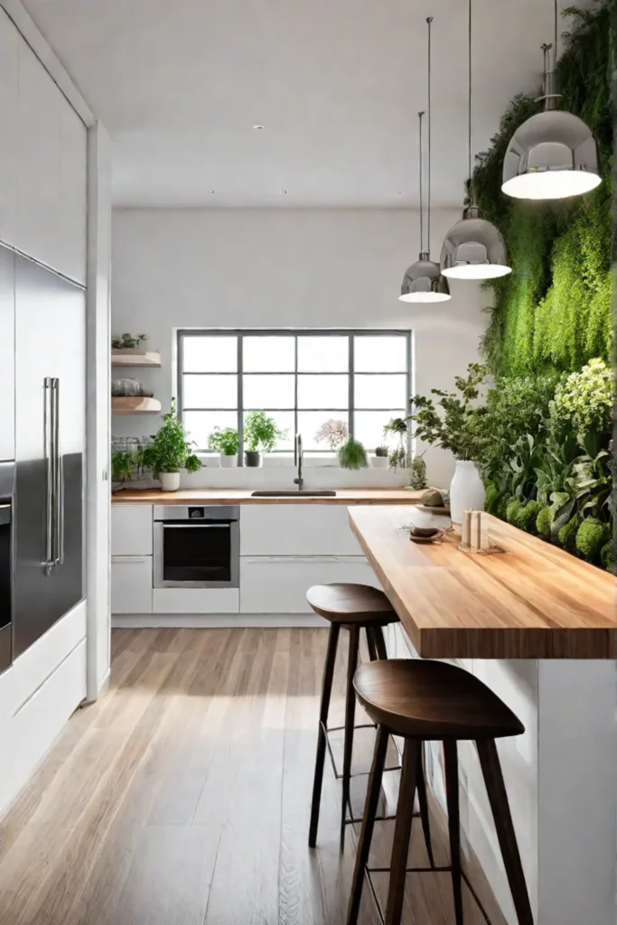 Scandinavian design incorporating greenery for a fresh and vibrant feel