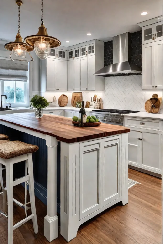 Shakerstyle kitchen cabinets in a cozy kitchen