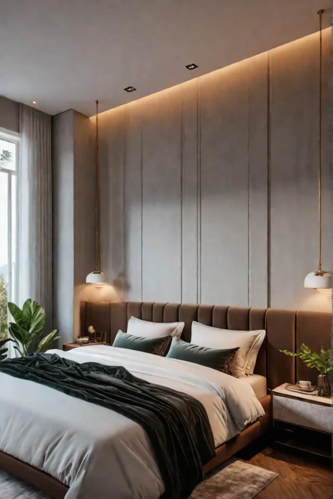Taurus bedroom decor with earthy tones and luxurious textures