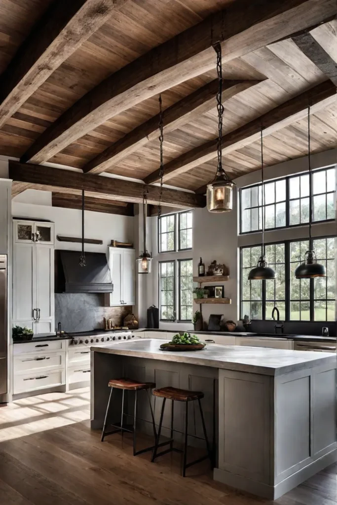 Traditional cabinets in a farmhouse kitchen