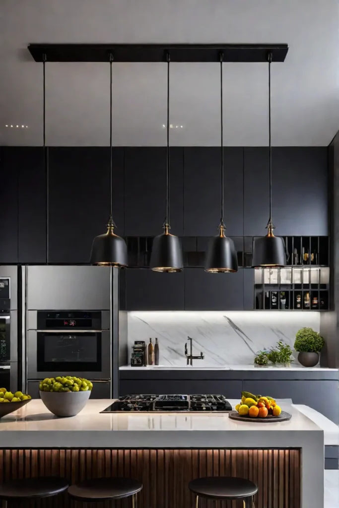 Appcontrolled lighting in a modern kitchen