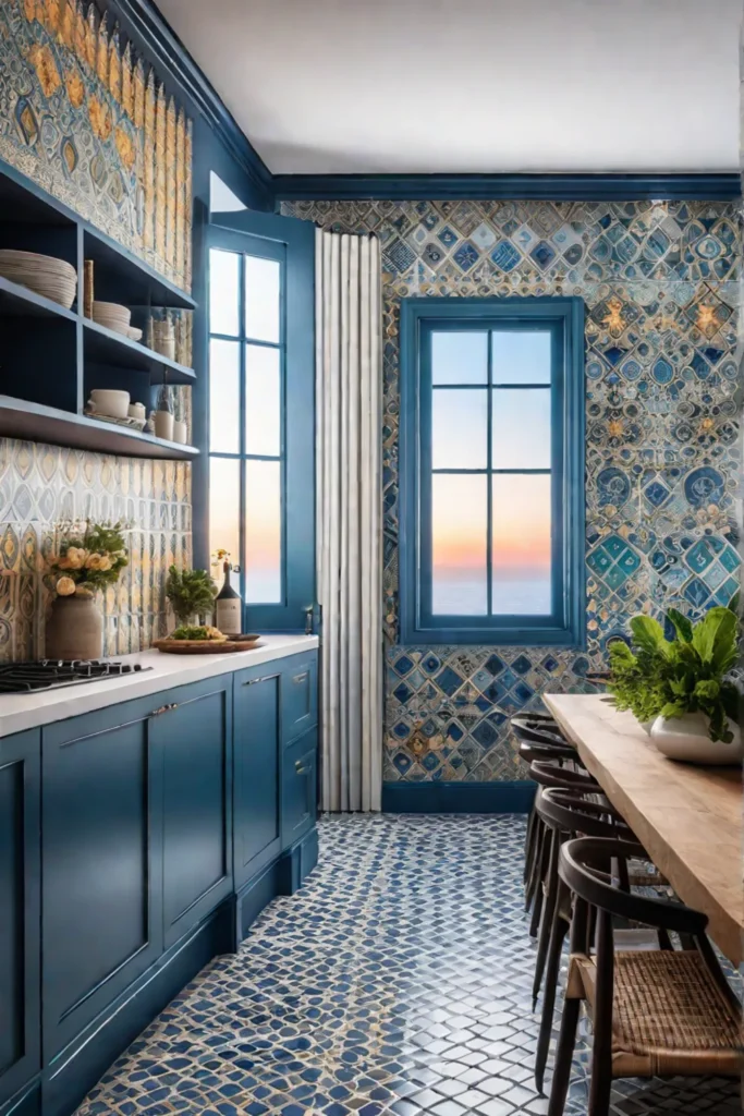 Bold wallpaper for a lively kitchen