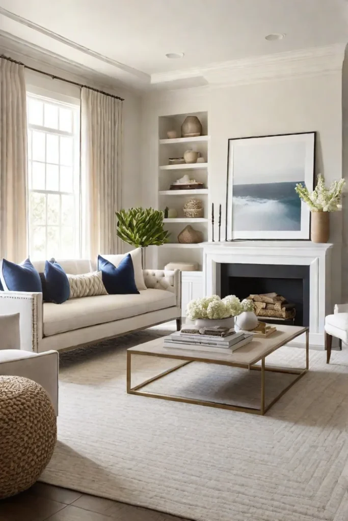 Bright living room with a neutral color palette