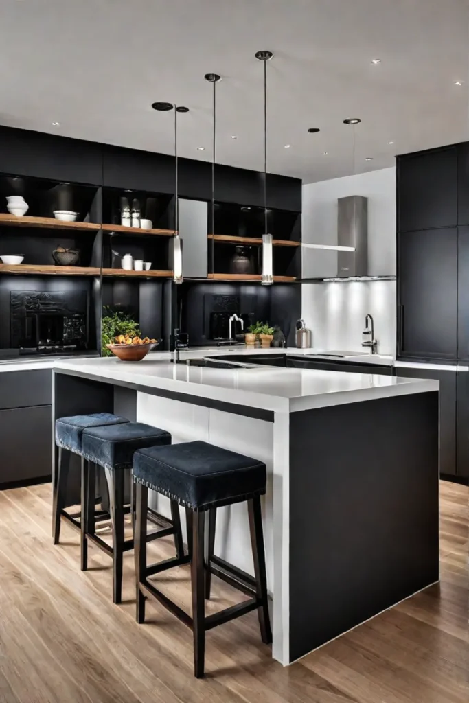Convertible kitchen island in modern design