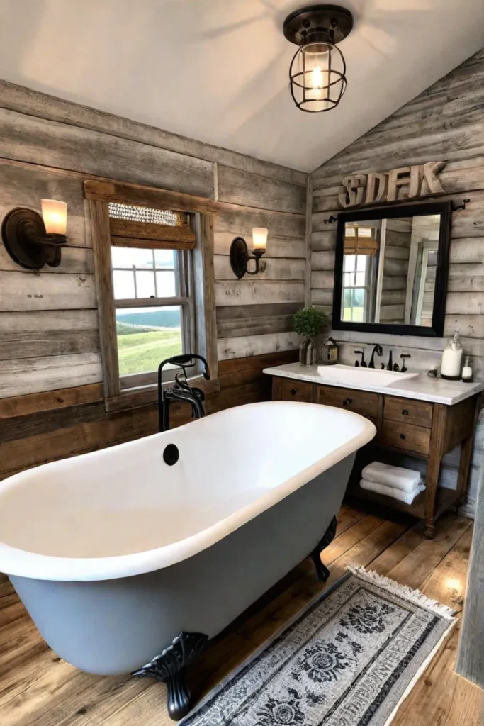 Cozy and inviting bathroom with a farmhouse charm