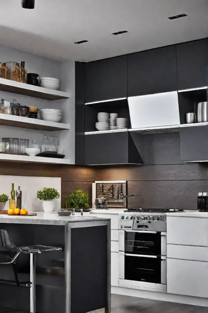 Ergonomic kitchen layout for small spaces