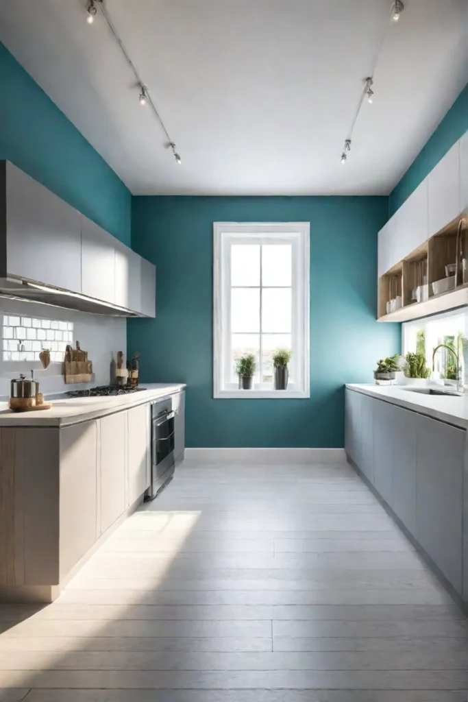 Functional and stylish galley kitchen emphasizing userfriendliness