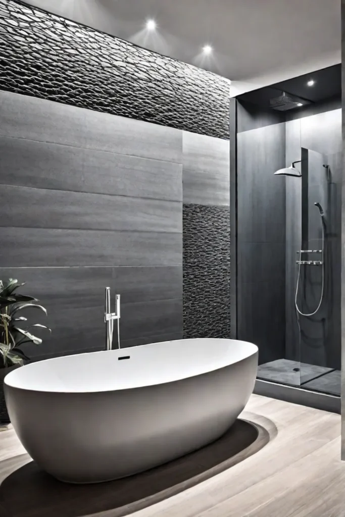 Glamorous bathroom with luxurious amenities