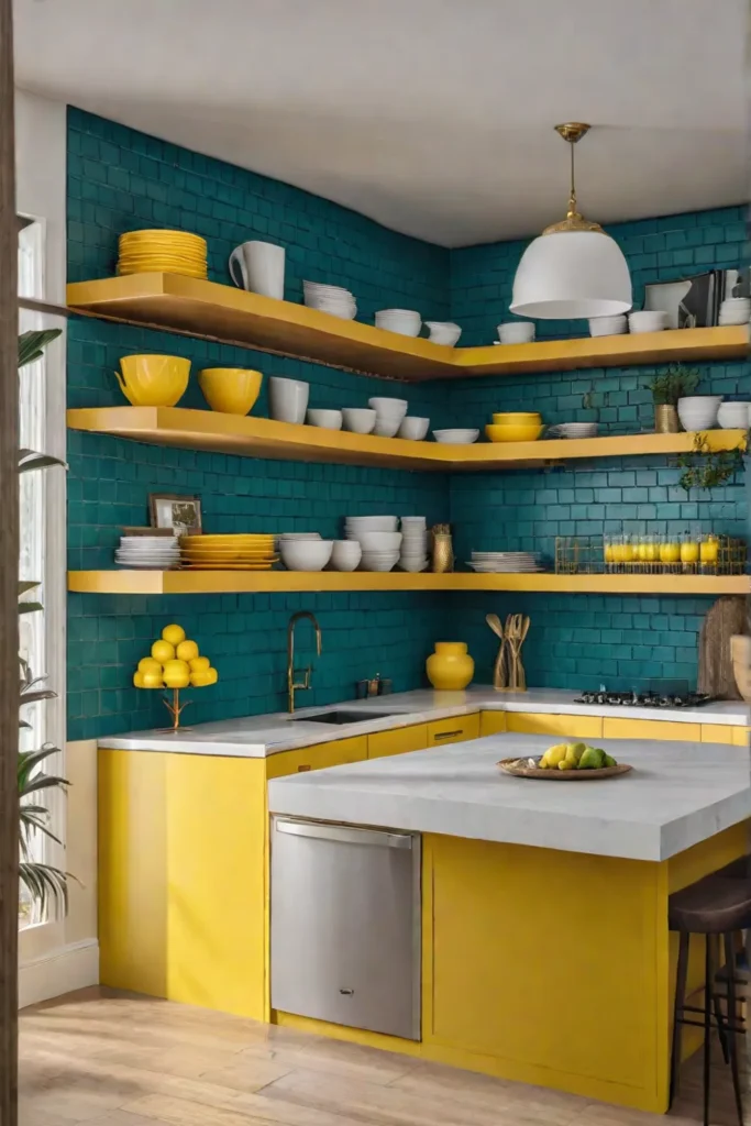 Highimpact kitchen transformation with bold paint and peelandstick tile