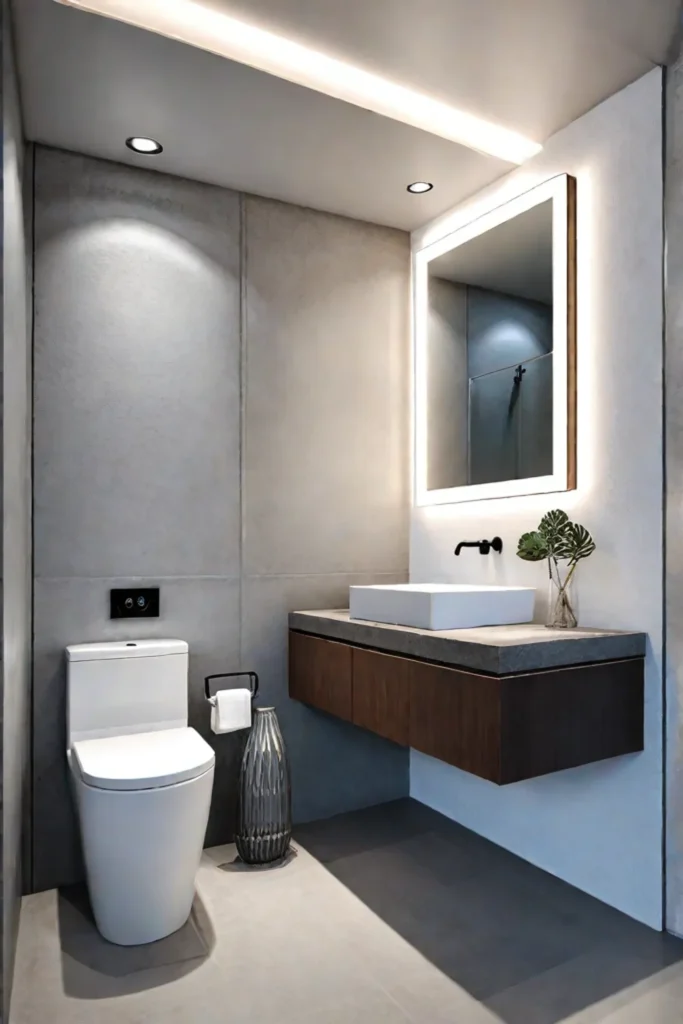 Modern and functional small bathroom design