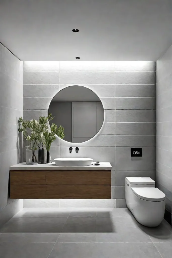 Modern and spacious small bathroom with clean lines