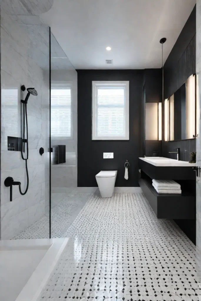 Modern and stylish bathroom with a minimalist design