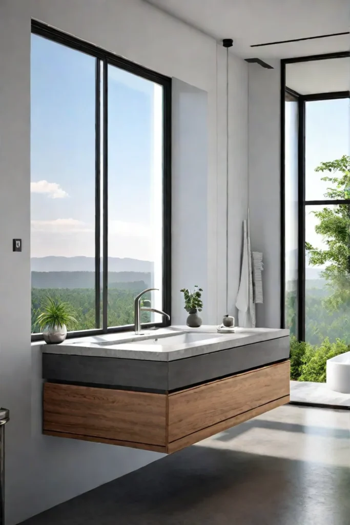 Modern bathroom with natural elements