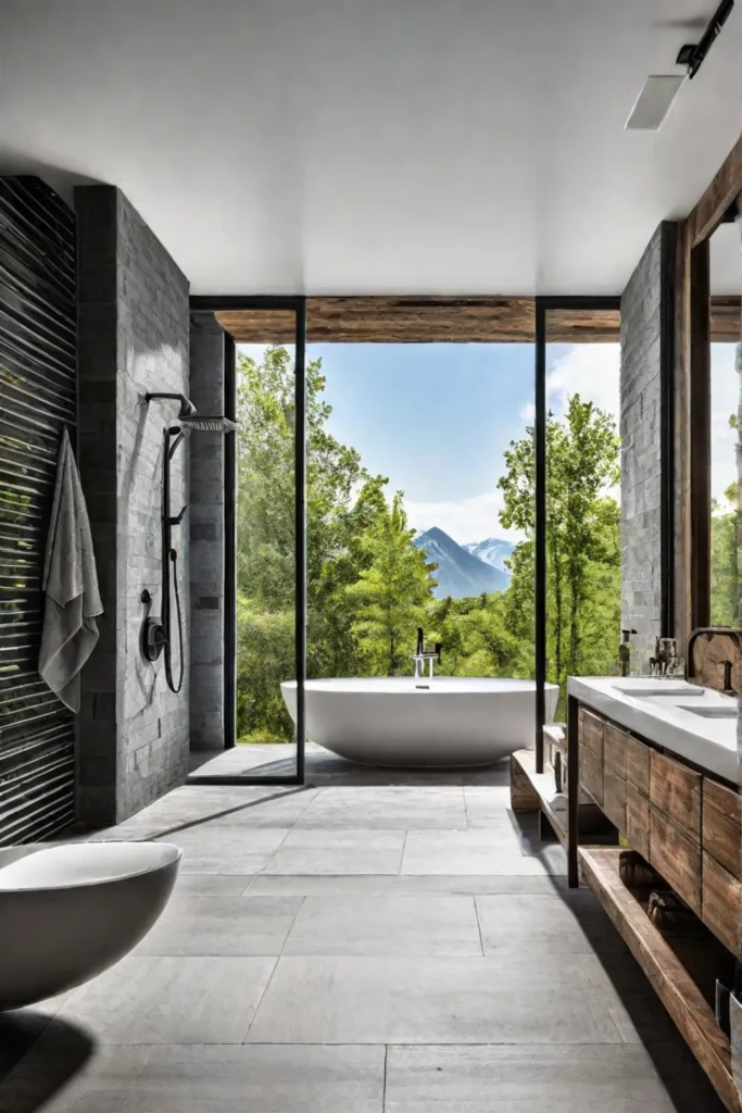 Modern bathroom with sustainable design