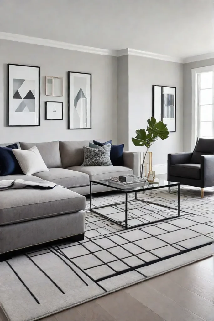 Modern minimalist small living room