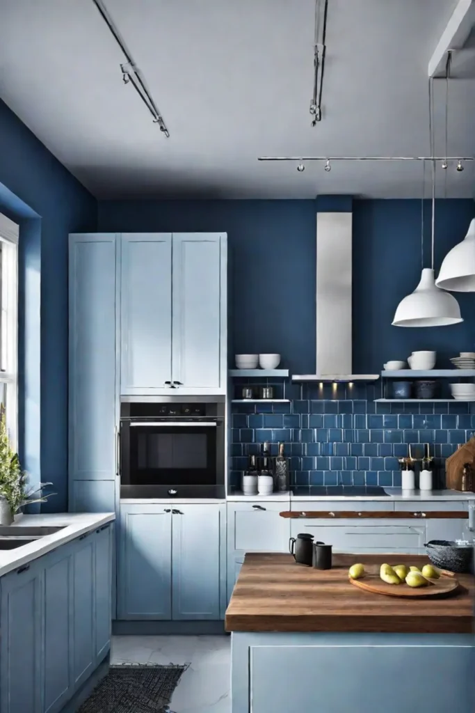 Monochromatic color scheme in a small kitchen