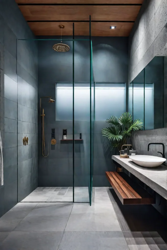 Natural stone tiles seamless design sophisticated bathroom