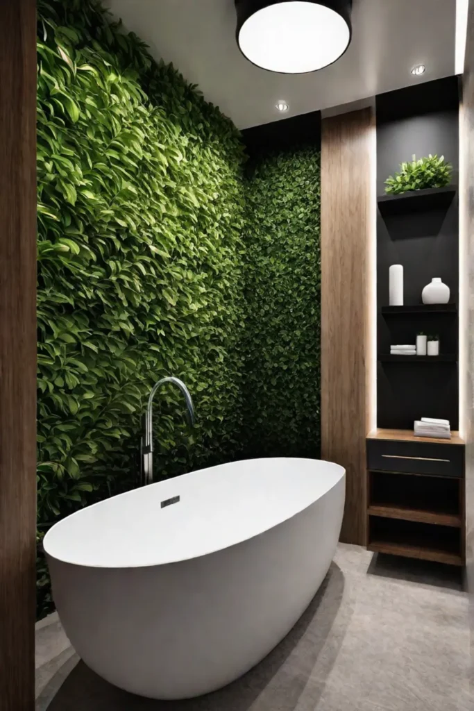 Natureinspired wallpaper small bathroom serene ambiance