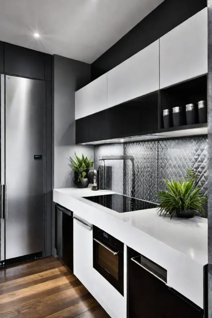 Organized small kitchen with maximized storage