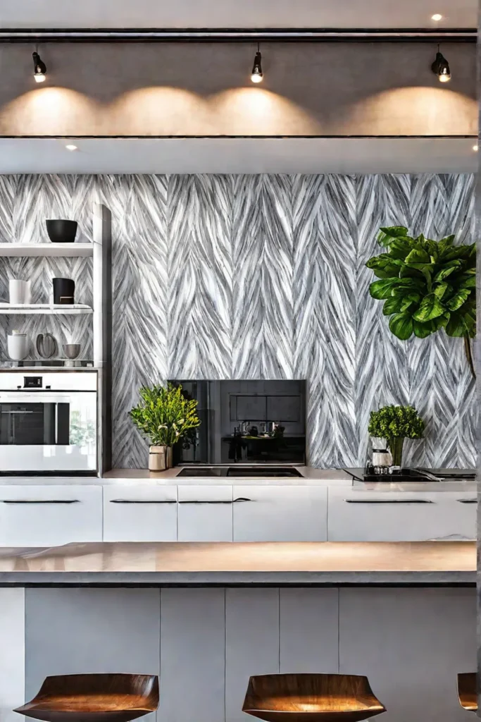 Peel and stick wallpaper kitchen