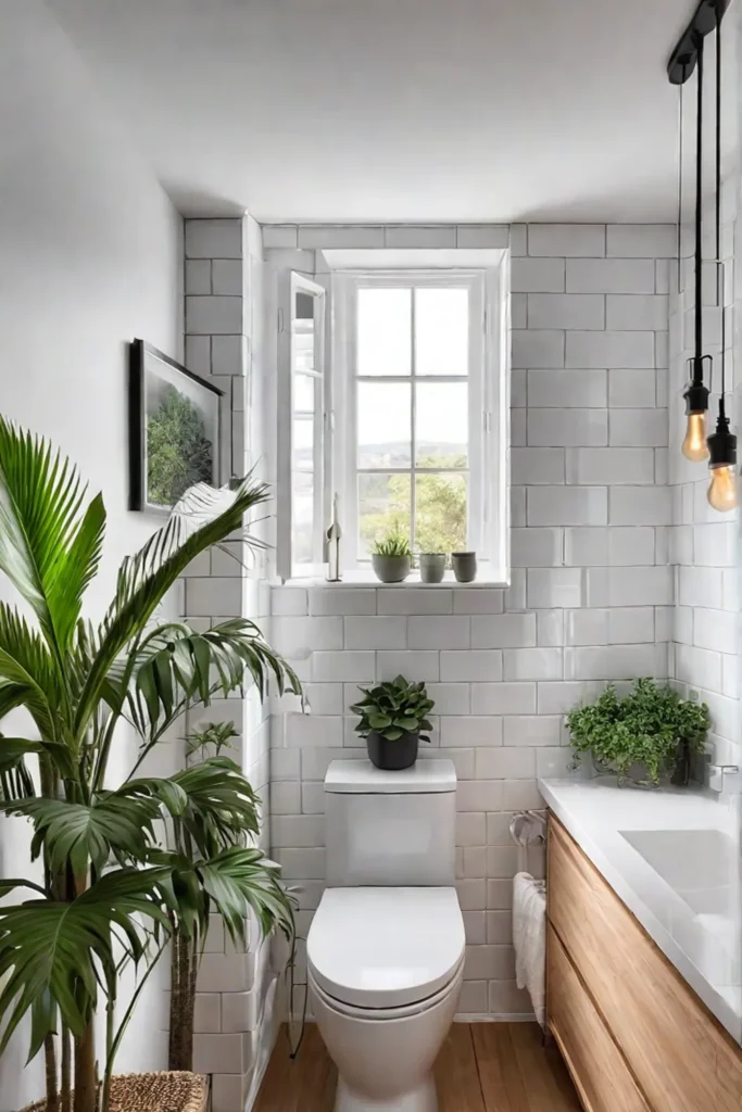 Small bathroom with maximized space and natural light