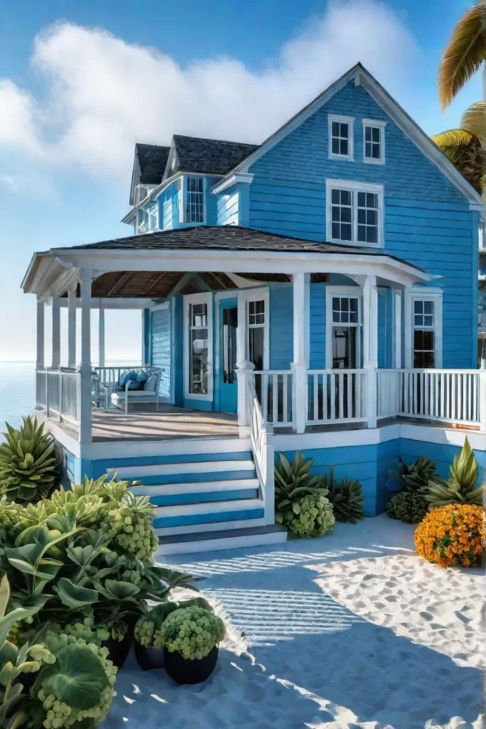 Coastal porch calming colors