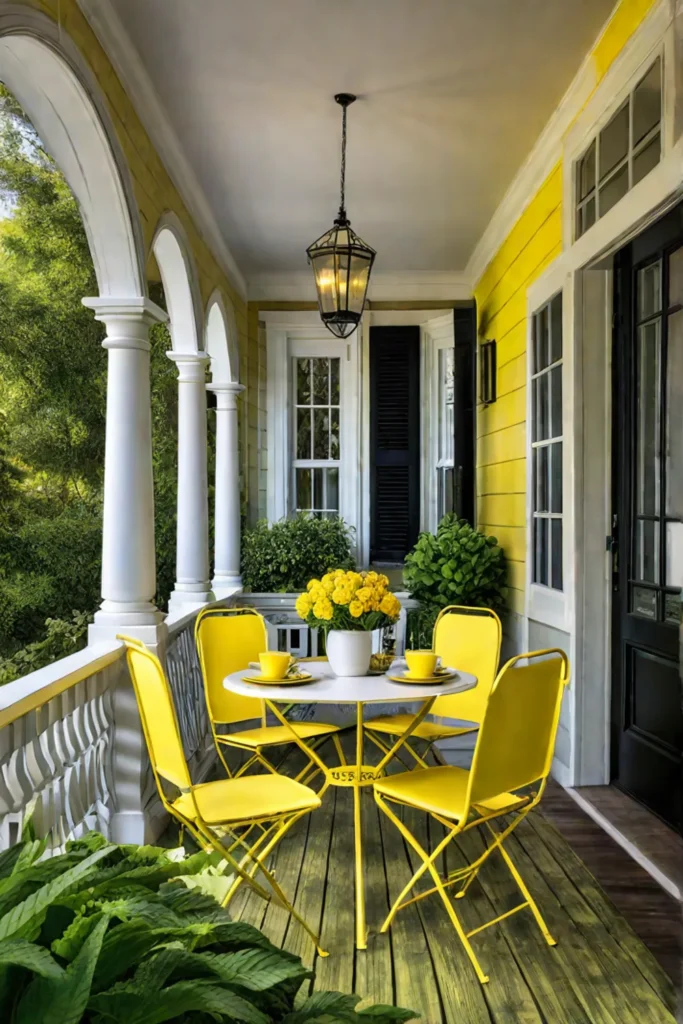 Revitalized furniture on a charming porch
