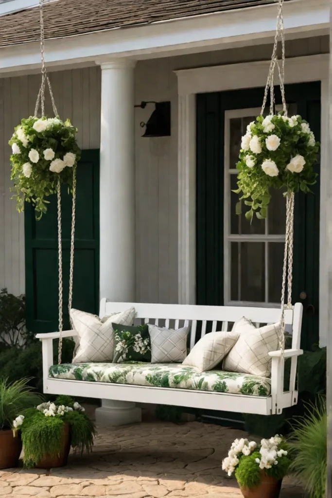 Warm white and rustic green
