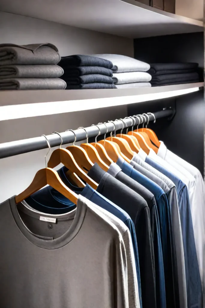 Maximized closet space with efficient folding techniques