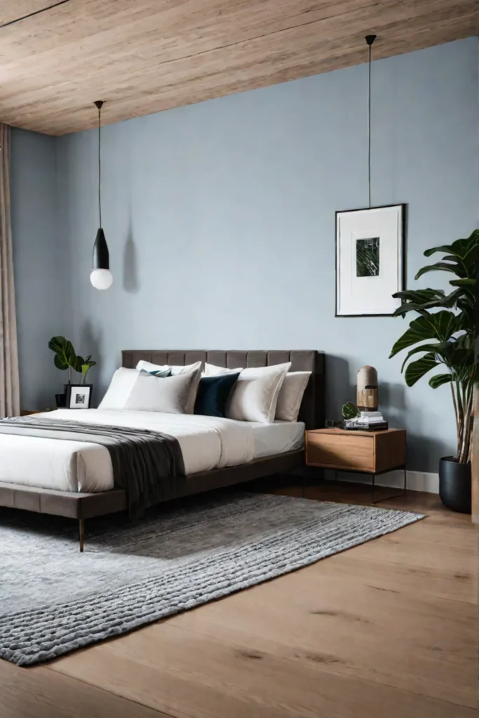 Minimalist bedroom design with organic materials